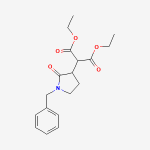 molecular formula C18H23NO5 B14621358 Propanedioic acid, [2-oxo-1-(phenylmethyl)-3-pyrrolidinyl]-, diethyl ester CAS No. 61006-65-3