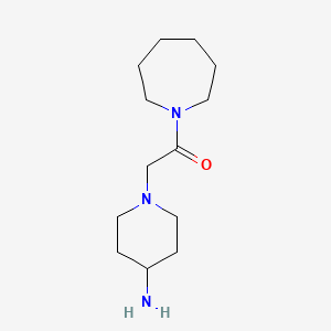 molecular formula C13H25N3O B1462141 2-(4-Aminopiperidin-1-yl)-1-(azepan-1-yl)ethan-1-one CAS No. 1019120-72-9