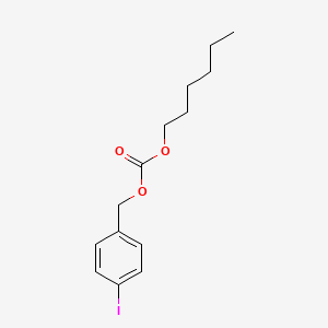 molecular formula C14H19IO3 B14621422 hexyl (4-iodophenyl)methyl carbonate CAS No. 60075-68-5