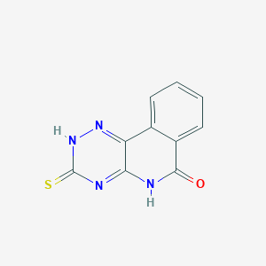 molecular formula C10H6N4OS B14621445 3-Sulfanylidene-2,5-dihydro-[1,2,4]triazino[5,6-c]isoquinolin-6-one CAS No. 58018-78-3