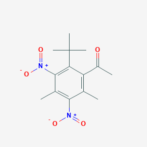 molecular formula C14H18N2O5 B14621483 1-(2-tert-Butyl-4,6-dimethyl-3,5-dinitrophenyl)ethan-1-one CAS No. 60788-23-0