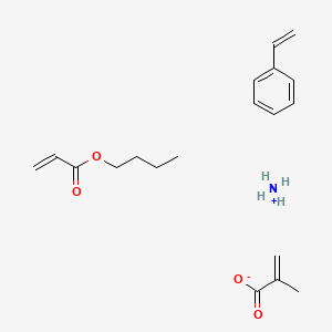 molecular formula C19H29NO4 B14621526 Azanium;butyl prop-2-enoate;2-methylprop-2-enoate;styrene CAS No. 58479-10-0