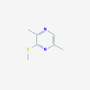 molecular formula C7H10N2S B14621551 2,5-Dimethyl-3-(methylsulfanyl)pyrazine CAS No. 59021-08-8