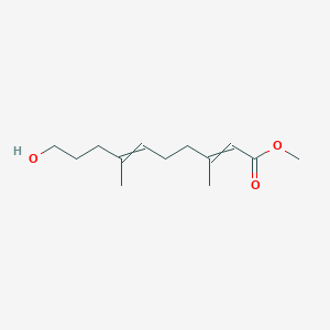 molecular formula C13H22O3 B14621566 Methyl 10-hydroxy-3,7-dimethyldeca-2,6-dienoate CAS No. 60718-79-8