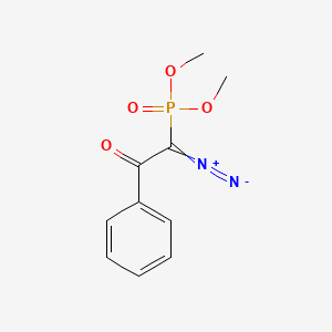 molecular formula C10H11N2O4P B14621571 2-Diazonio-2-(dimethoxyphosphoryl)-1-phenylethen-1-olate CAS No. 60190-80-9