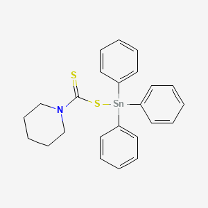 molecular formula C24H25NS2Sn B14621592 Stannane, triphenyl[[piperidino(thiocarbonyl)]thio]- CAS No. 59086-70-3
