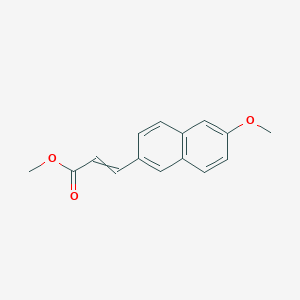 molecular formula C15H14O3 B14621598 Methyl 3-(6-methoxynaphthalen-2-yl)prop-2-enoate CAS No. 60533-02-0