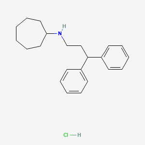 molecular formula C22H30ClN B14621608 N-(3,3-diphenylpropyl)cycloheptanamine;hydrochloride CAS No. 59182-81-9