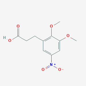 molecular formula C11H13NO6 B1462161 3-(2,3-Dimethoxy-5-nitrophenyl)propanoic acid CAS No. 1171393-07-9