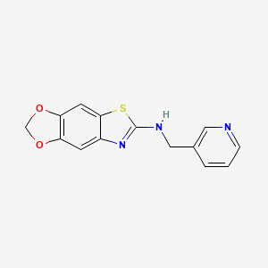 molecular formula C14H11N3O2S B1462162 N-(pyridin-3-ylmethyl)[1,3]dioxolo[4,5-f][1,3]benzothiazol-6-amine CAS No. 1105194-77-1
