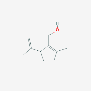 molecular formula C10H16O B14621633 [2-Methyl-5-(prop-1-en-2-yl)cyclopent-1-en-1-yl]methanol CAS No. 60168-94-7