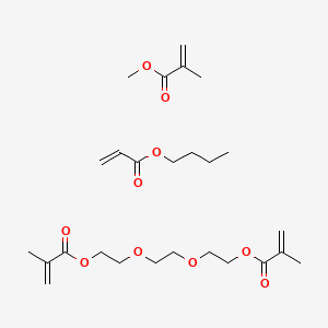 molecular formula C26H42O10 B14621642 Butyl prop-2-enoate;methyl 2-methylprop-2-enoate;2-[2-[2-(2-methylprop-2-enoyloxy)ethoxy]ethoxy]ethyl 2-methylprop-2-enoate CAS No. 56938-23-9