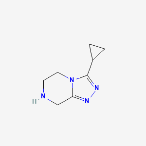 B1462165 3-Cyclopropyl-5,6,7,8-tetrahydro-[1,2,4]triazolo[4,3-a]pyrazine CAS No. 945262-32-8