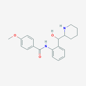 molecular formula C20H24N2O3 B14621657 N-{2-[Hydroxy(piperidin-2-yl)methyl]phenyl}-4-methoxybenzamide CAS No. 58754-39-5