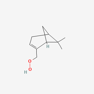 molecular formula C10H16O2 B14621671 2-Pinen-10-hydroxyperoxide CAS No. 58434-29-0