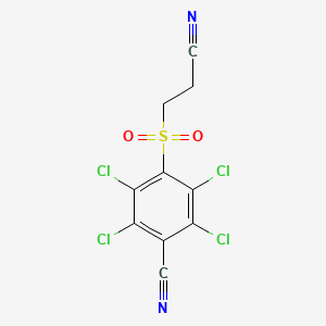 molecular formula C10H4Cl4N2O2S B14621715 Benzonitrile, 4-cyanoethylsulfonyl-2,3,5,6-tetrachloro- CAS No. 56916-60-0