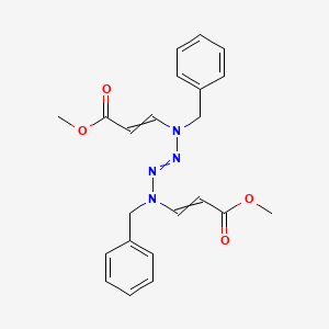 molecular formula C22H24N4O4 B14621730 Methyl 3-[benzyl-(benzyl-(2-methoxycarbonylethenyl)amino)diazenyl-amino]prop-2-enoate CAS No. 58364-87-7