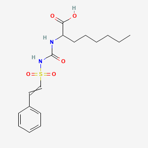 molecular formula C17H24N2O5S B14621787 2-{[(2-Phenylethenesulfonyl)carbamoyl]amino}octanoic acid CAS No. 56753-68-5