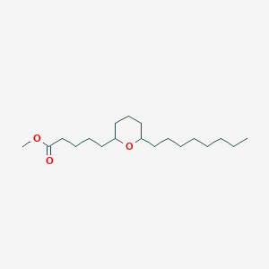 molecular formula C19H36O3 B14621794 Methyl 5-(6-octyloxan-2-YL)pentanoate CAS No. 60956-85-6