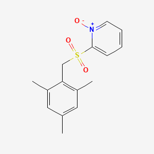 molecular formula C15H17NO3S B14621835 1-Oxo-2-[(2,4,6-trimethylphenyl)methanesulfonyl]-1lambda~5~-pyridine CAS No. 60263-82-3