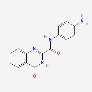 molecular formula C15H12N4O2 B14621843 N-(4-Aminophenyl)-4-oxo-1,4-dihydroquinazoline-2-carboxamide CAS No. 60713-69-1