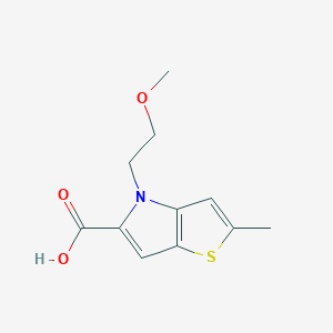 molecular formula C11H13NO3S B1462187 4-(2-methoxyethyl)-2-methyl-4H-thieno[3,2-b]pyrrole-5-carboxylic acid CAS No. 1048312-14-6