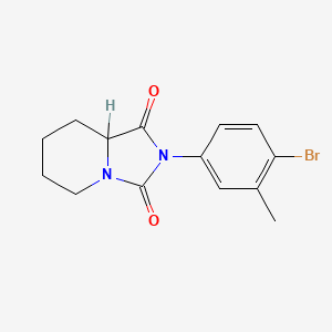 molecular formula C14H15BrN2O2 B14621879 2-(4-Bromo-3-methylphenyl)tetrahydroimidazo[1,5-a]pyridine-1,3(2h,5h)-dione CAS No. 60725-77-1