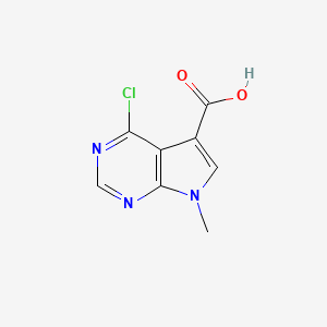 4-chloro-7-methyl-7H-pyrrolo[2,3-d]pyrimidine-5-carboxylic acid