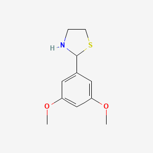 molecular formula C11H15NO2S B1462189 2-(3,5-Dimethoxyphenyl)thiazolidine CAS No. 1170919-17-1