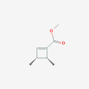 molecular formula C8H12O2 B14621919 Methyl (3R,4R)-3,4-dimethylcyclobut-1-ene-1-carboxylate CAS No. 60697-52-1