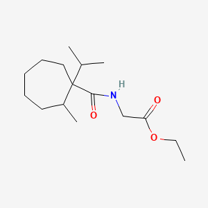 molecular formula C16H29NO3 B14621972 Ethyl N-(1-isopropyl-2-methylcycloheptanecarbonyl)glycinate CAS No. 56471-48-8