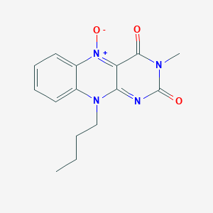 molecular formula C15H16N4O3 B14621993 Benzo[g]pteridine-2,4(3H,10H)-dione, 10-butyl-3-methyl-, 5-oxide CAS No. 58668-93-2