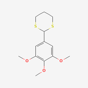 molecular formula C13H18O3S2 B14622105 2-(3,4,5-Trimethoxyphenyl)-1,3-dithiane CAS No. 57009-70-8