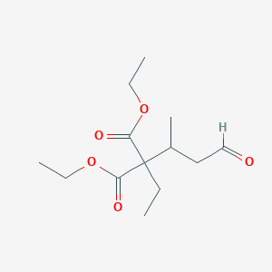molecular formula C13H22O5 B14622122 Propanedioic acid, ethyl(1-methyl-3-oxopropyl)-, diethyl ester CAS No. 58349-52-3