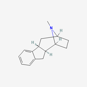 molecular formula C15H19N B14622141 Benz(a)azulen-6,9-imine, 4b,5,6,7,8,9,9a-octahydro-11-methyl-, (4bR-(4b-alpha,6-beta,9-beta,9a-alpha))- CAS No. 57458-46-5