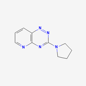 molecular formula C10H11N5 B14622240 Pyrido[2,3-e]-1,2,4-triazine, 3-(1-pyrrolidinyl)- CAS No. 61006-82-4