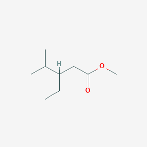 molecular formula C9H18O2 B14622275 Methyl 3-ethyl-4-methylpentanoate CAS No. 60279-91-6