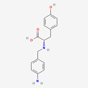 molecular formula C16H18N2O3 B14622321 N-[(4-Aminophenyl)methyl]-L-tyrosine CAS No. 56511-08-1
