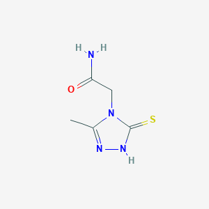 2-(3-methyl-5-sulfanyl-4H-1,2,4-triazol-4-yl)acetamide