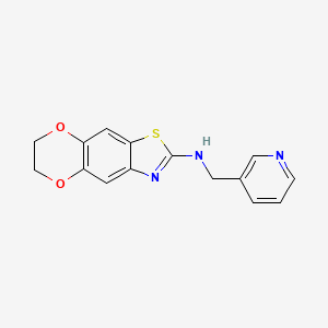 molecular formula C15H13N3O2S B1462248 N-(pyridin-3-ylmethyl)-6,7-dihydro[1,4]dioxino[2,3-f][1,3]benzothiazol-2-amine CAS No. 1105194-81-7