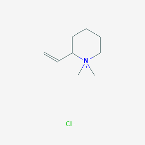 molecular formula C9H18ClN B14622483 2-Ethenyl-1,1-dimethylpiperidin-1-ium chloride CAS No. 60612-30-8