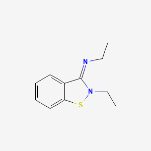 molecular formula C11H14N2S B14622565 Ethanamine, N-(2-ethyl-1,2-benzisothiazol-3(2H)-ylidene)- CAS No. 58639-46-6