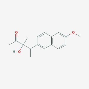 molecular formula C17H20O3 B14622574 3-Hydroxy-4-(6-methoxynaphthalen-2-yl)-3-methylpentan-2-one CAS No. 56600-82-9