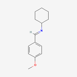 molecular formula C14H19NO B14622599 p-Methoxybenzylidene-cyclohexyl-amine CAS No. 56644-00-9