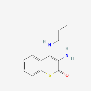 molecular formula C13H16N2OS B14622604 1-Thiocoumarin, 3-amino-4-butylamino- CAS No. 59647-34-6