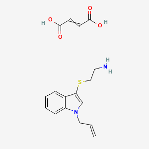 molecular formula C17H20N2O4S B14622609 But-2-enedioic acid;2-(1-prop-2-enylindol-3-yl)sulfanylethanamine CAS No. 61021-76-9