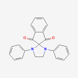molecular formula C23H18N2O2 B14622634 Spiro[imidazolidine-2,2'-[2H]indene]-1',3'-dione, 1,3-diphenyl- CAS No. 57892-21-4