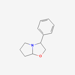 molecular formula C12H15NO B14622669 Pyrrolo[2,1-b]oxazole, hexahydro-3-phenyl- CAS No. 58907-93-0