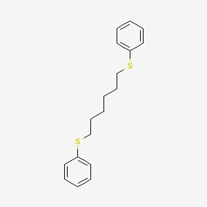 molecular formula C18H22S2 B14622679 6-Phenylsulfanylhexylsulfanylbenzene CAS No. 55129-89-0