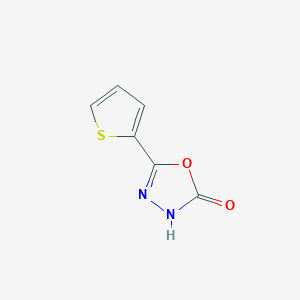 molecular formula C6H4N2O2S B146227 5-thien-2-yl-1,3,4-oxadiazol-2(3H)-one CAS No. 128772-83-8